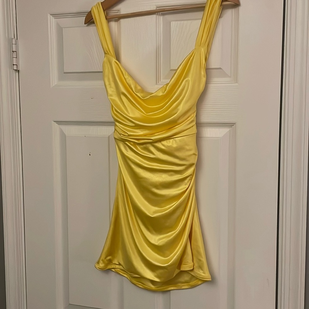 Yellow lucy in the sky homecoming dress